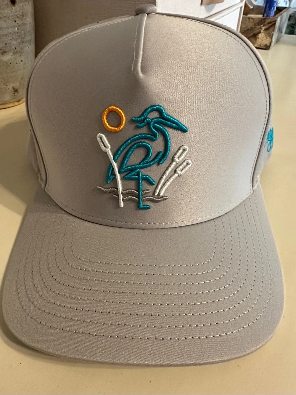 Waggle Flamingo Grey SnapBack Hat- NEW!! Golf
